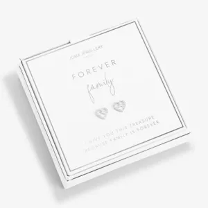 Beautifully Boxed A Little Forever Family Silver Box Earrings 5306 Joma Jewellery