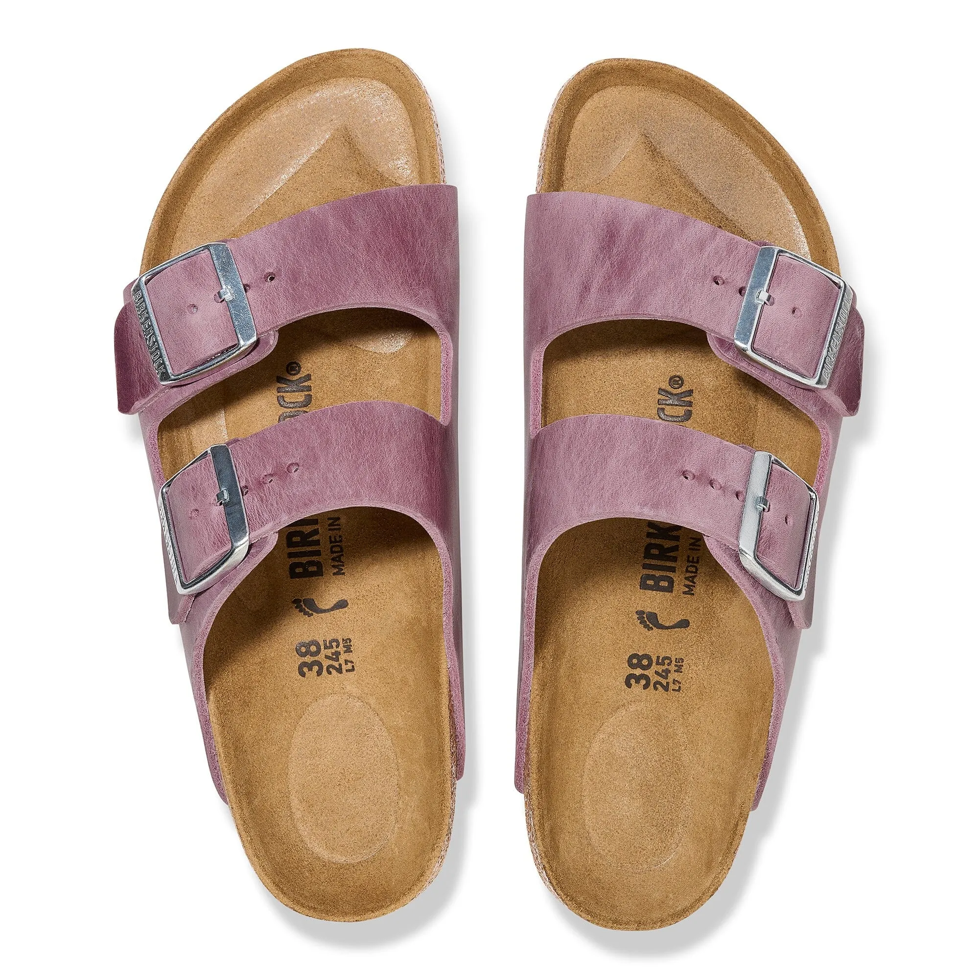 BIRKENSTOCK ARIZONA LAVENDER OILED LEATHER