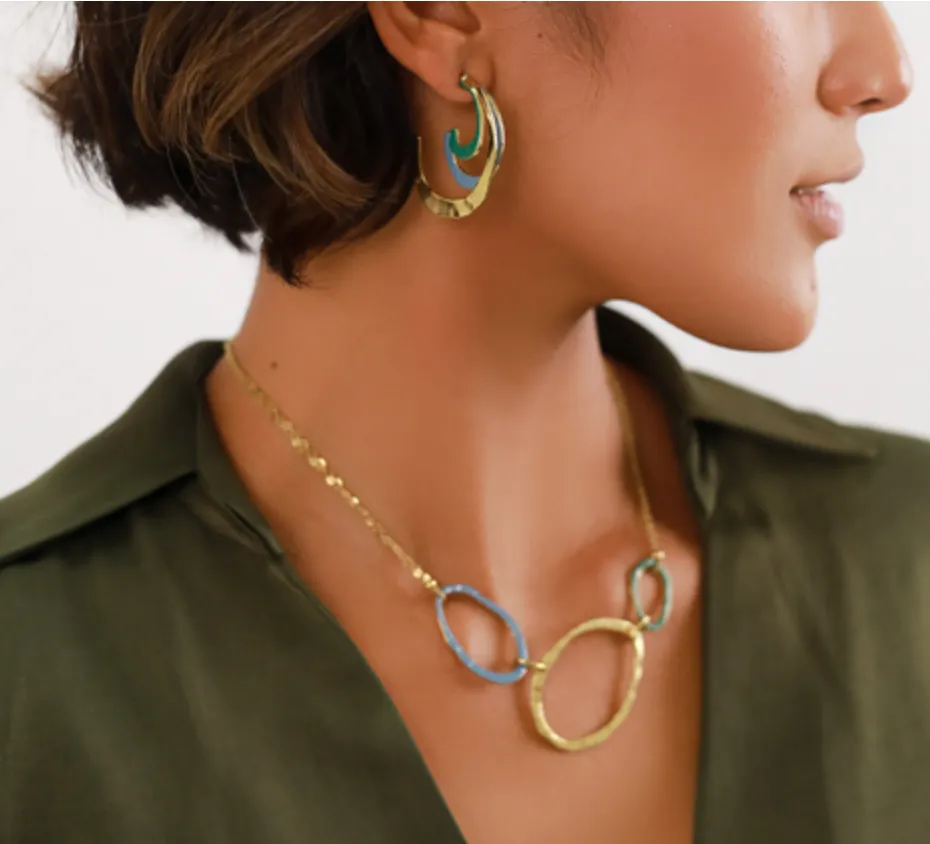 Blue Scarab Jewellery ALLEGRA creole earrings (blue)