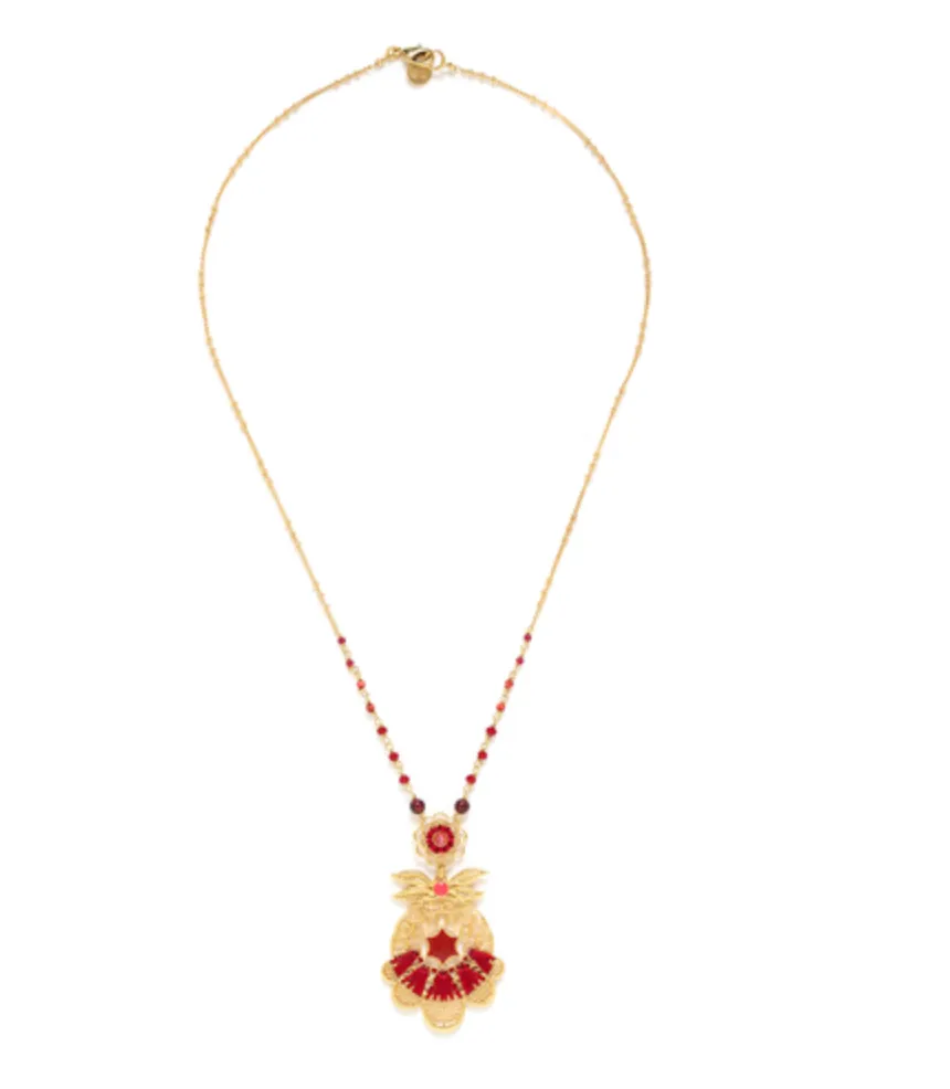 Blue Scarab Jewellery APPOLINE 3 Elements Short Necklace (cherry)