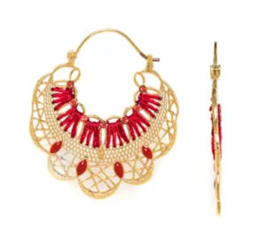 Blue Scarab Jewellery APPOLINE Creoles Earring (Cherry)