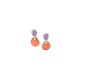 Blue Scarab Jewellery AURORE Bi Colour Violet   Orange Post Earring