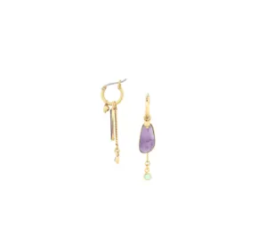 Blue Scarab Jewellery AURORE Mini Creole Violet Earrings