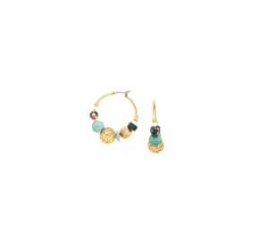 Blue Scarab Jewellery BAYA Beaded Creole Earrings