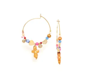 Blue Scarab Jewellery CALI medium creoles earrings