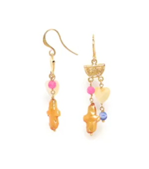 Blue Scarab Jewellery CALI mini "fan" shape on hook earring