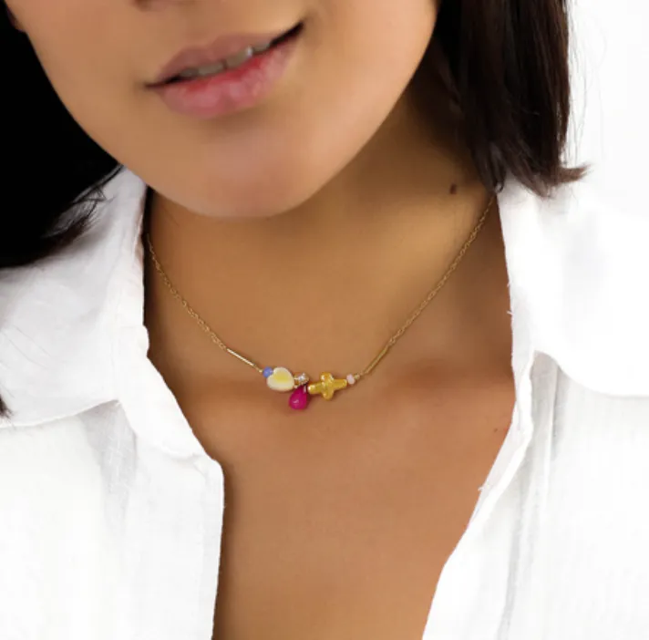 Blue Scarab Jewellery CALI short necklace