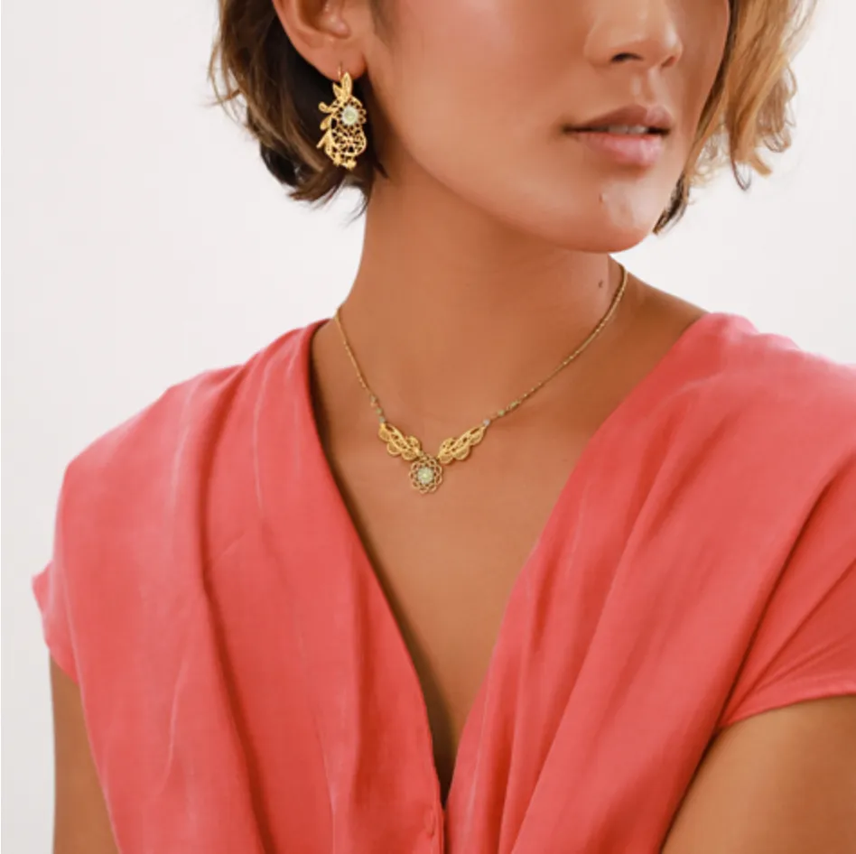 Blue Scarab Jewellery Cassiopee 3 Elements Short Necklace