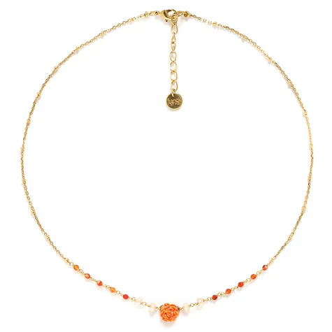 Blue Scarab Jewellery CLEA Thin Flower Necklace