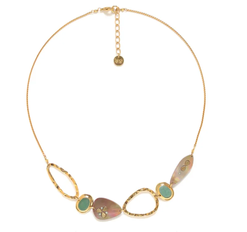 Blue Scarab Jewellery COLOMBINE 6 elements short necklace
