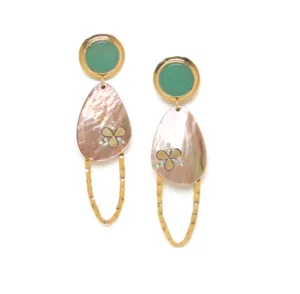Blue Scarab Jewellery COLOMBINE *aventurine round top post earrings