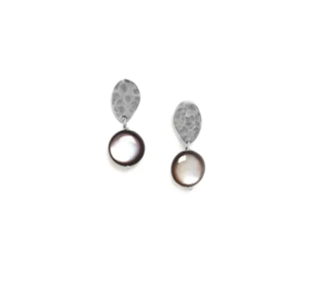Blue Scarab Jewellery DITA organic post earrings blacklip