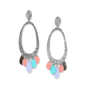 Blue Scarab Jewellery DITA XL post earrings with ring and dangles