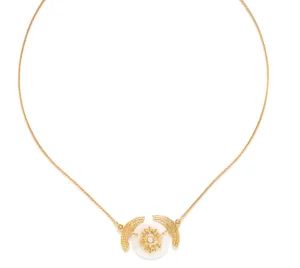 Blue Scarab Jewellery ELLEN round disc necklace