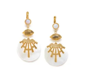 Blue Scarab Jewellery ELLEN round french hooks with dangles