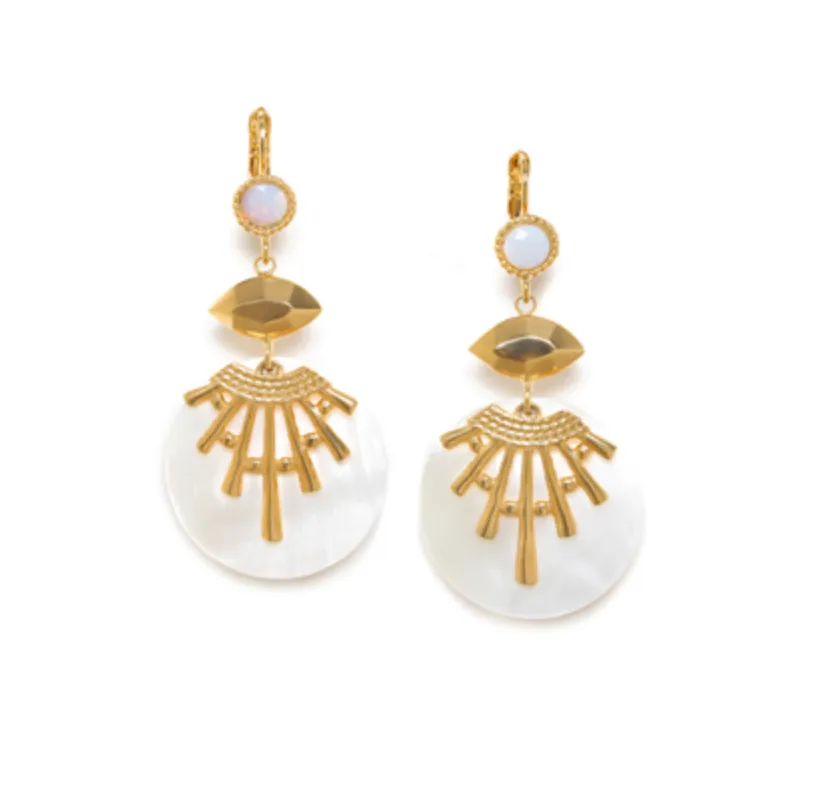Blue Scarab Jewellery ELLEN round french hooks with dangles