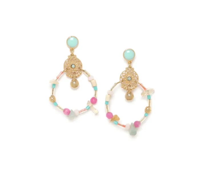 Blue Scarab Jewellery EMILY enameled post dangled earrings