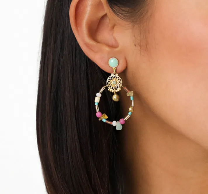 Blue Scarab Jewellery EMILY enameled post dangled earrings