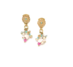 Blue Scarab Jewellery EMILY multi-dangle short post earrings