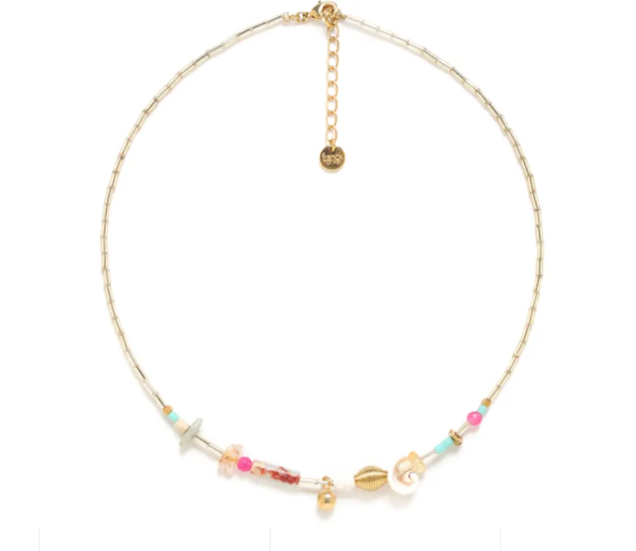 Blue Scarab Jewellery EMILY short gold necklace