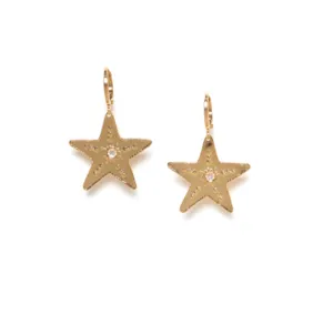 Blue Scarab Jewellery ESTRELLA mini creole with star dangle