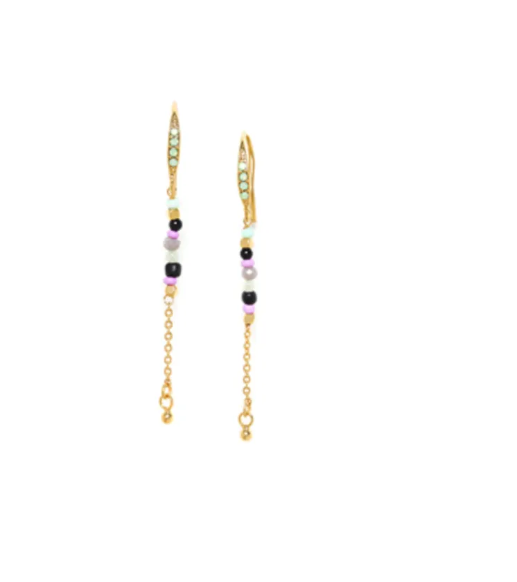 Blue Scarab Jewellery GABRIELLE crytallized hook earring