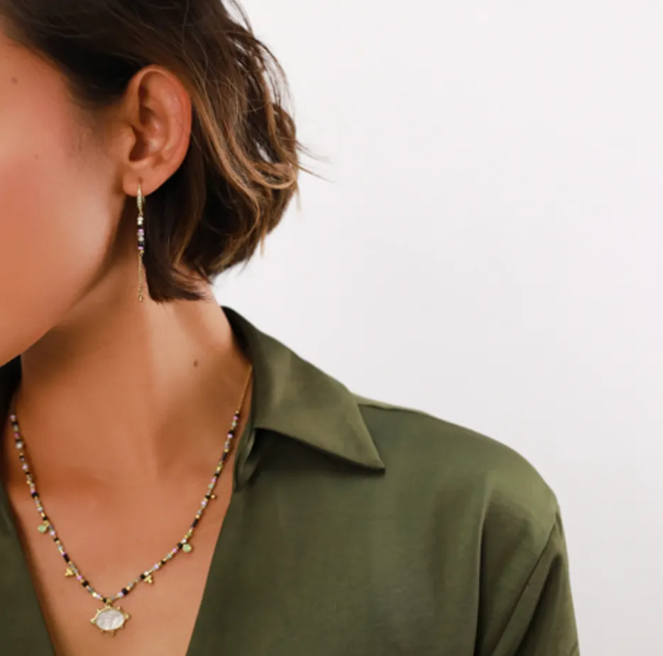 Blue Scarab Jewellery GABRIELLE crytallized hook earring