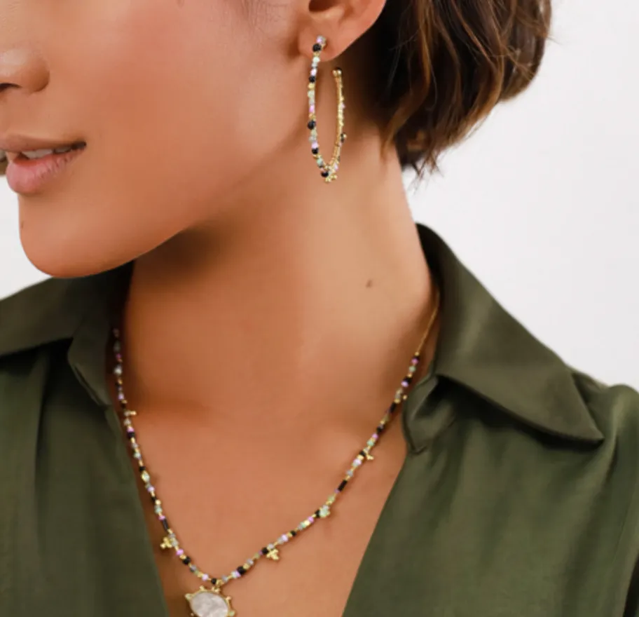 Blue Scarab Jewellery GABRIELLE XL creole earrings