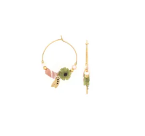 Blue Scarab Jewellery KEIRA Beaded Creole Earrings