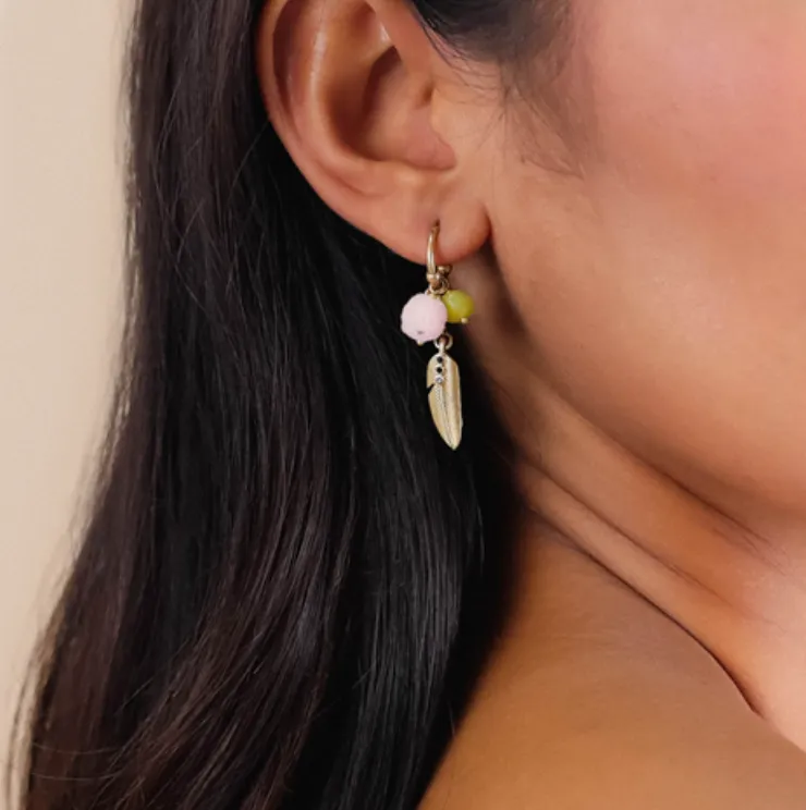 Blue Scarab Jewellery KEIRA Mini Creole With Dangle Earring