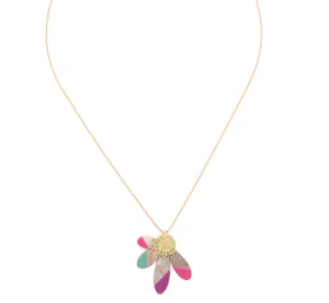 Blue Scarab Jewellery LORETTE 4 Petals Pendant Necklace