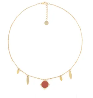 Blue Scarab Jewellery LOUISON multi-dangle necklace with round pendant