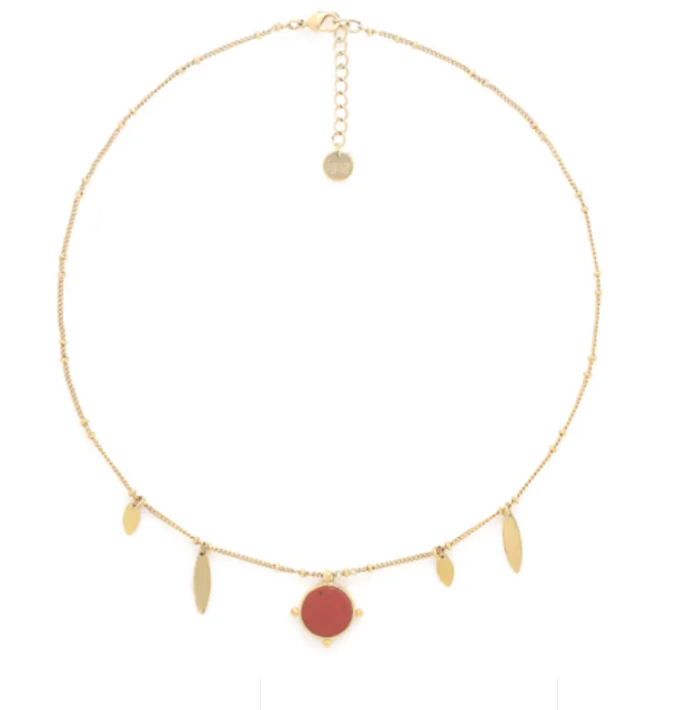 Blue Scarab Jewellery LOUISON multi-dangle necklace with round pendant
