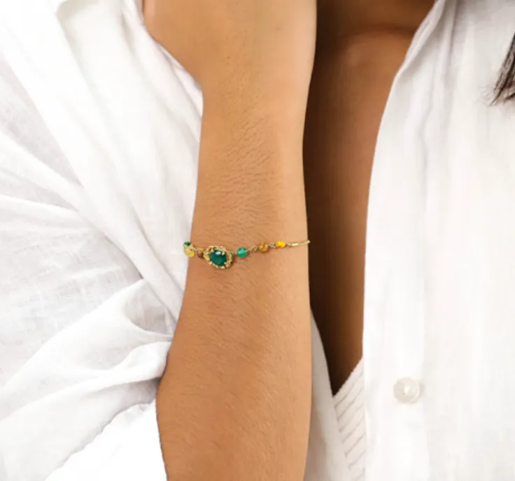 Blue Scarab Jewellery MATHILDE center flower bracelet