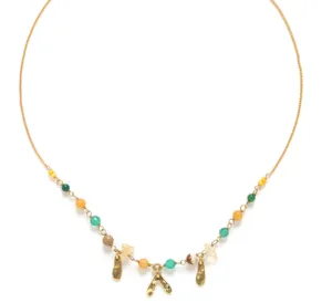 Blue Scarab Jewellery MATHILDE short dangle necklace