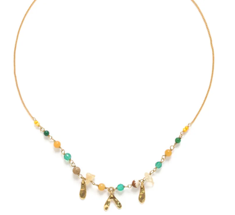 Blue Scarab Jewellery MATHILDE short dangle necklace