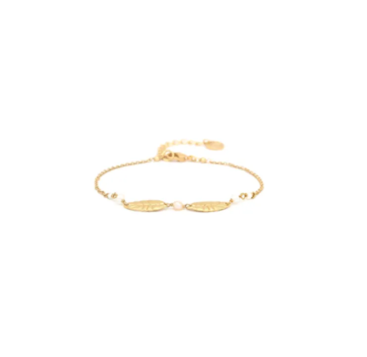 Blue Scarab Jewellery MERRY 2 Leaves Bracelet