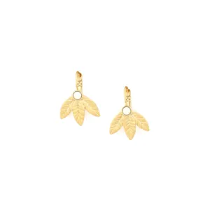 Blue Scarab Jewellery MERRY 3 Leaves French Hooks Earring