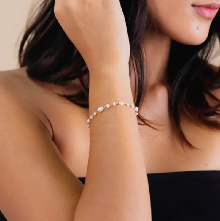 Blue Scarab Jewellery MERRY Looped Fresh Water Pearl Bracelets