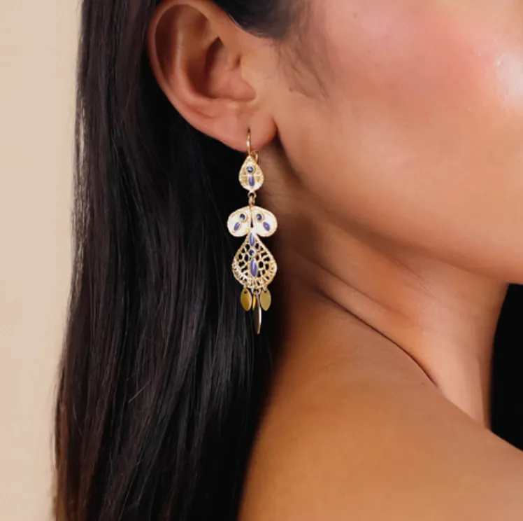 Blue Scarab Jewellery NAOMIE Long French Hooks