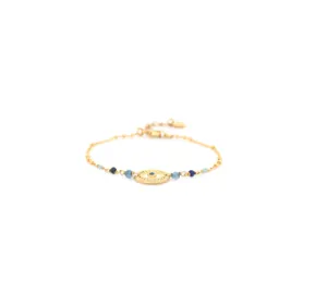 Blue Scarab Jewellery NAOMIE Round Disc Bracelet