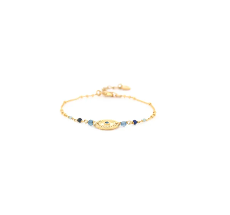 Blue Scarab Jewellery NAOMIE Round Disc Bracelet