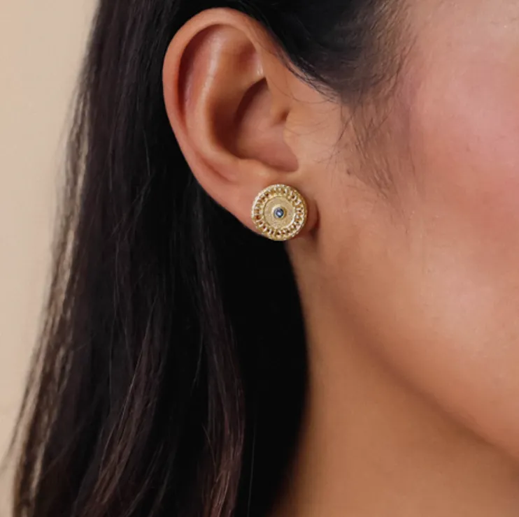Blue Scarab Jewellery NAOMIE Round Stud Post Earring