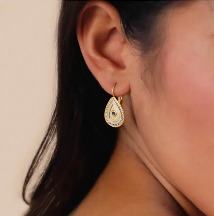 Blue Scarab Jewellery NAOMIE Simple Teardrop French Hooks