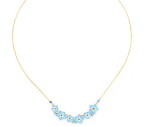 Blue Scarab Jewellery NEELA 9 Flowers Short Necklace