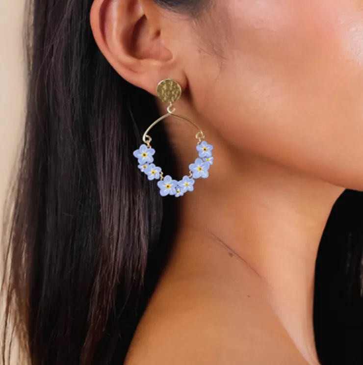 Blue Scarab Jewellery NEELA Forget Me Not Big Earring