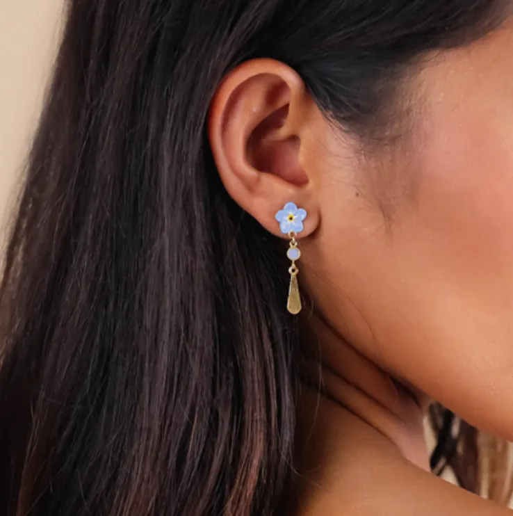 Blue Scarab Jewellery NEELA Forget Me Not Dangle Earring