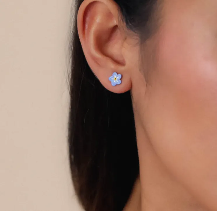 Blue Scarab Jewellery NEELA Forget Me Not Studs