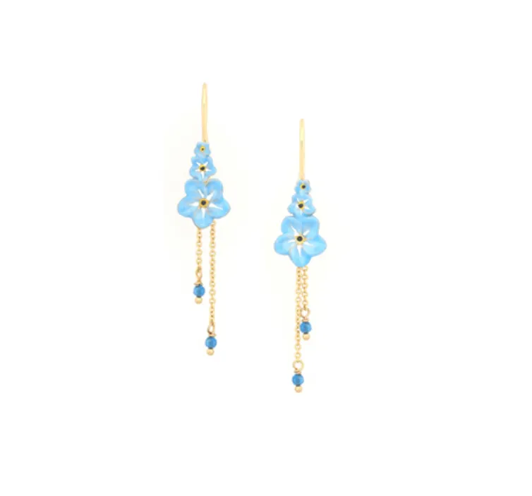 Blue Scarab Jewellery NEELA Forget Me Not XL Earring