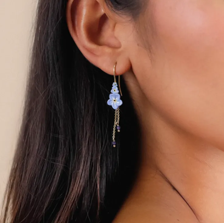 Blue Scarab Jewellery NEELA Forget Me Not XL Earring